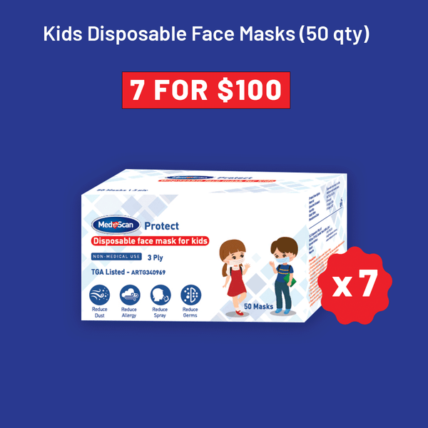 Kids Disposable 50 Face Masks -  7 for $100 Bundle