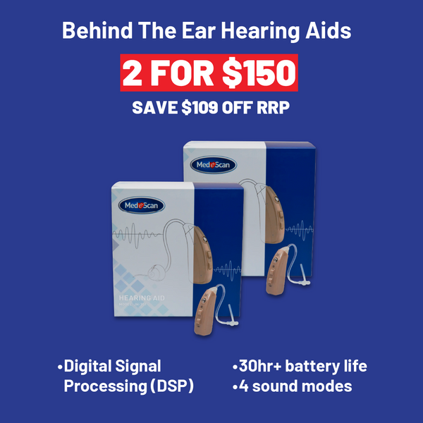 Behind The Ear Hearing Aid - 2 for $150 Bundle
