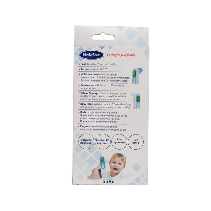 Touchless Ear Thermometer Box Back