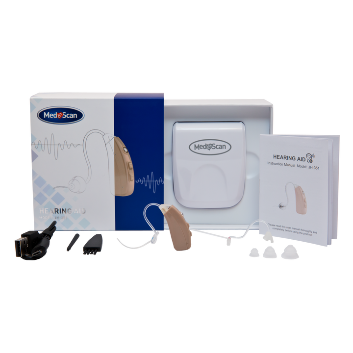 BTE Behind the Ear Hearing Aid - Box and All Content
